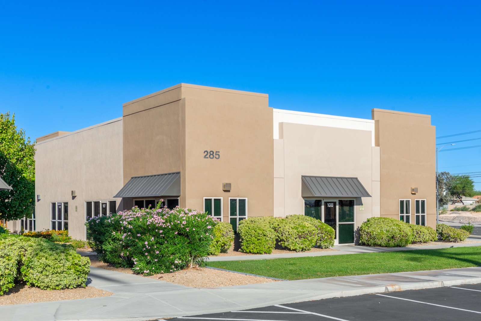 Exterior of the 285 E. Warm Springs Road building at Bermuda Springs Corporate Plaza
